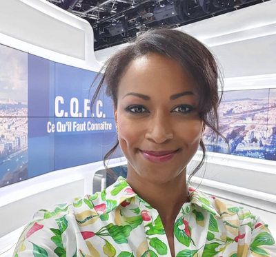 Inès m. habille la présentatrice Fanny Wegscheider (BFM TV)