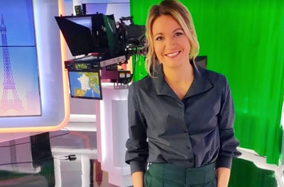 Inès m. habille la présentatrice Perrine Storme (BFM TV)